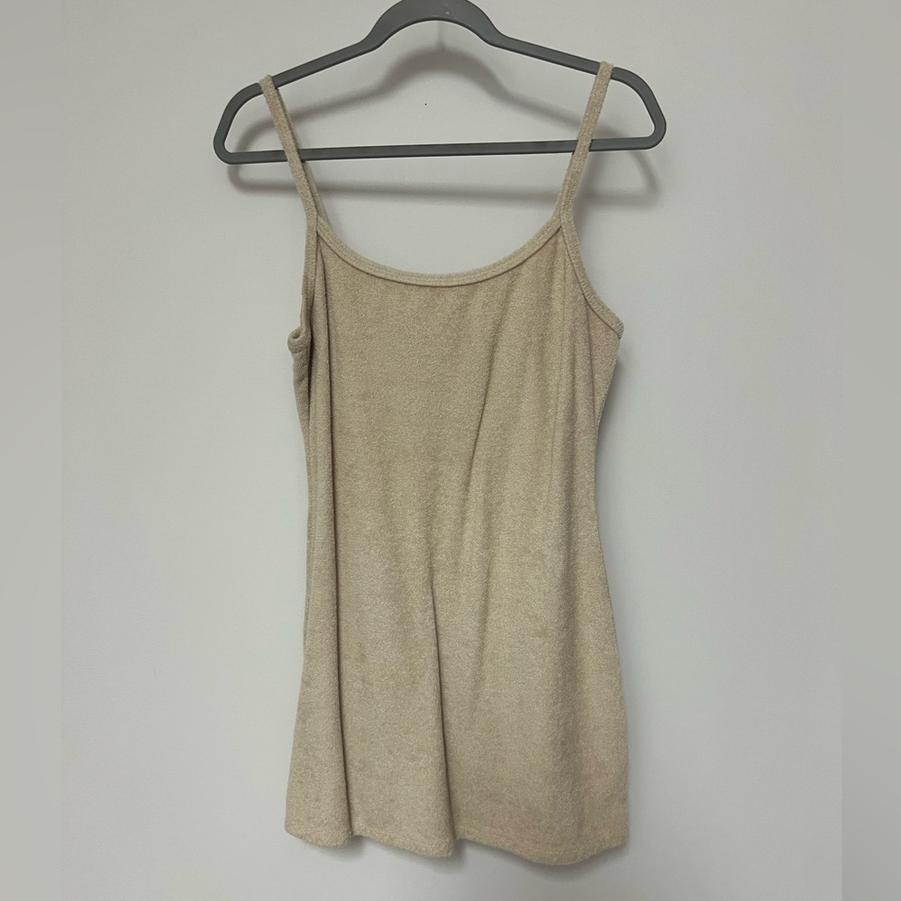 Women's Beige Terrycloth Dress